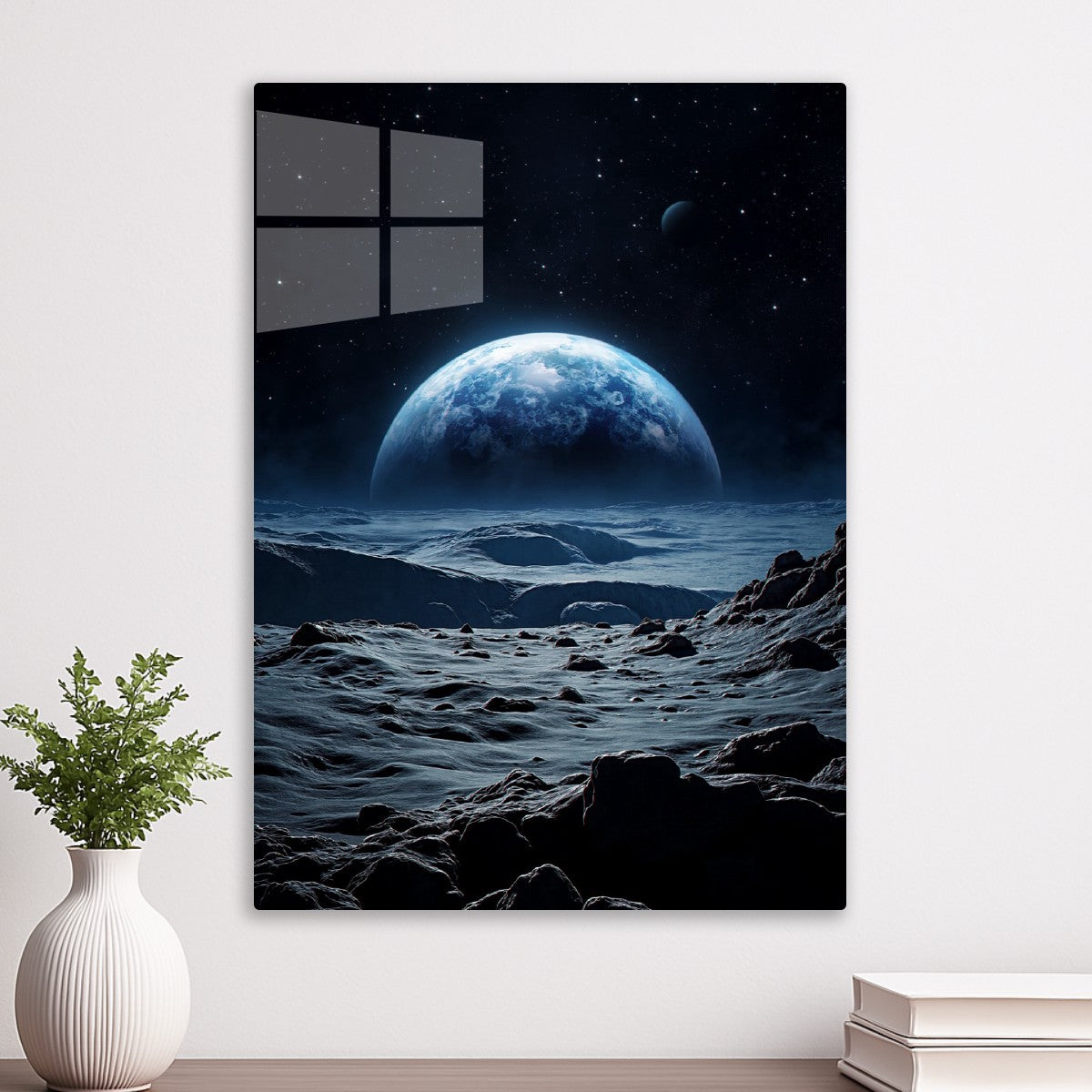 Lunar Landscape Distant Planet