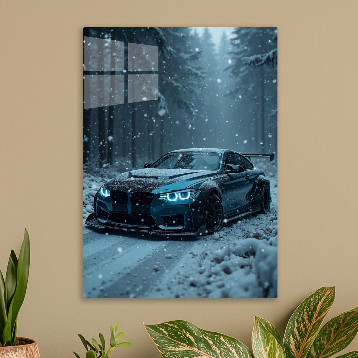 BMW M4 Snowy Forest 