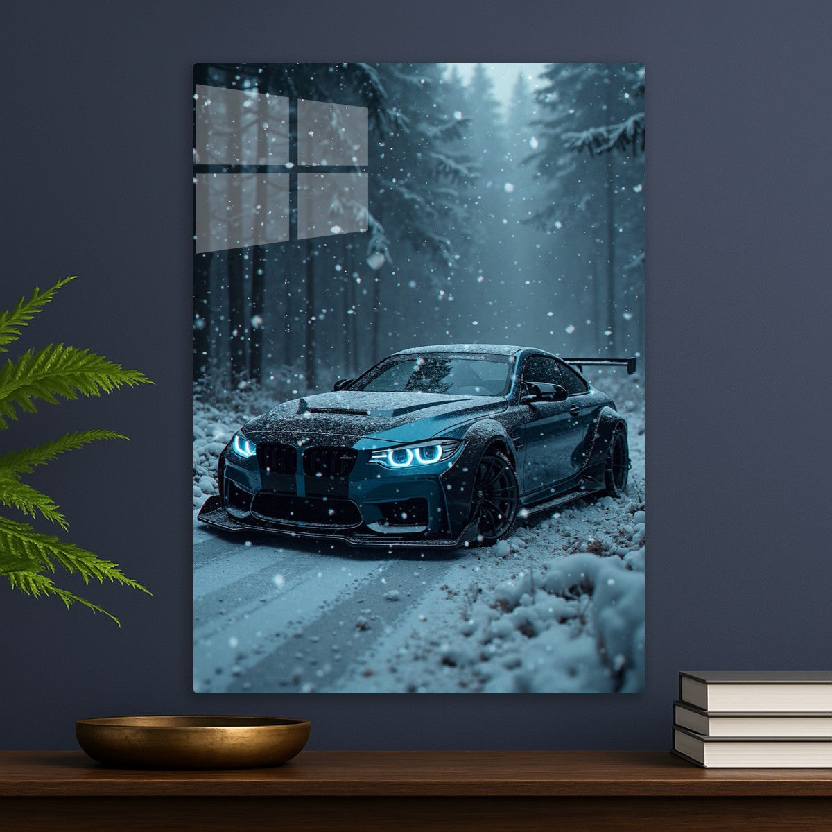 BMW M4 Snowy Forest 
