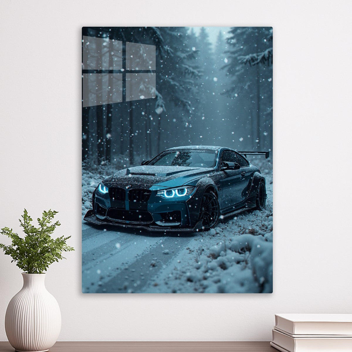 BMW M4 Snowy Forest 