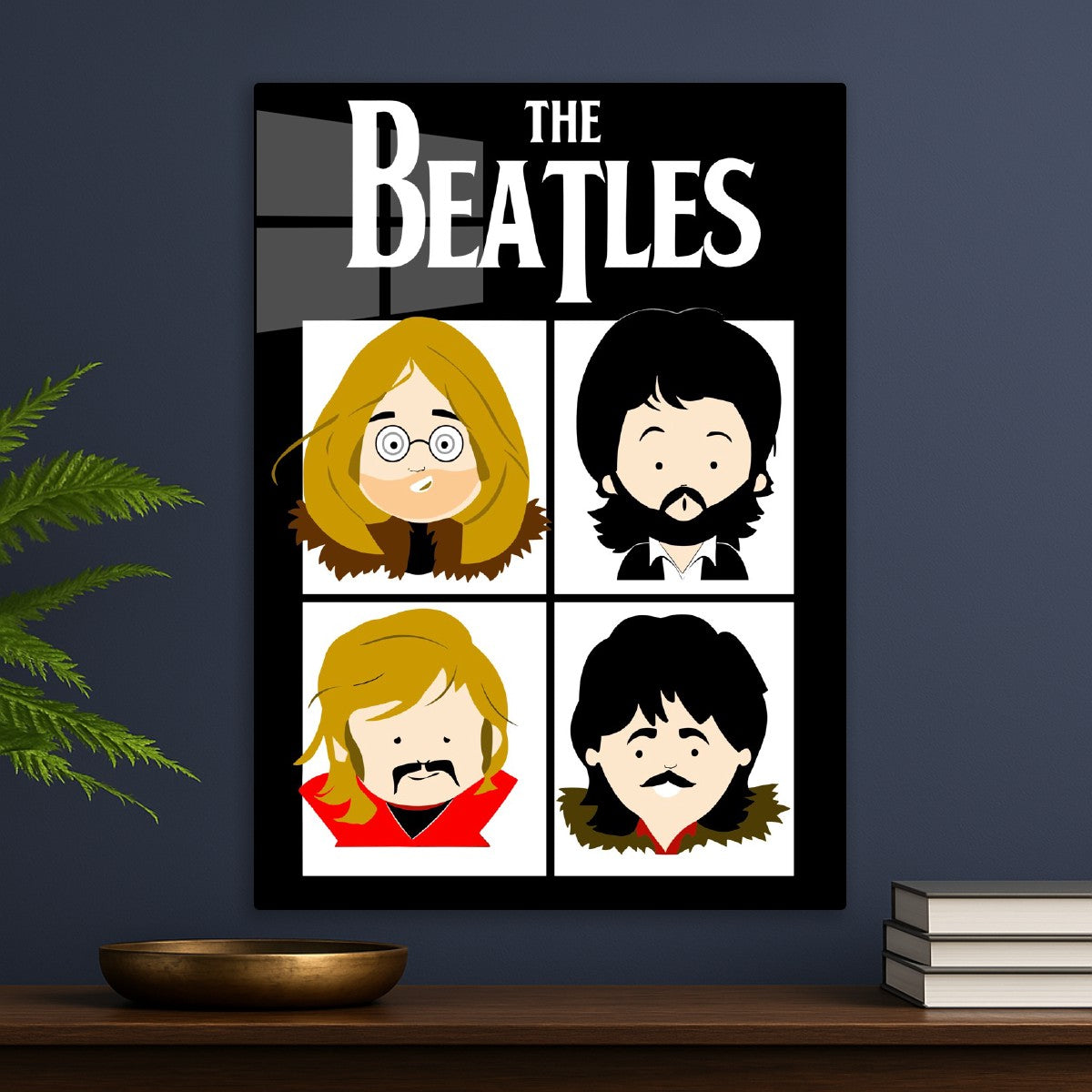 The Beatles Cartoon Illustration