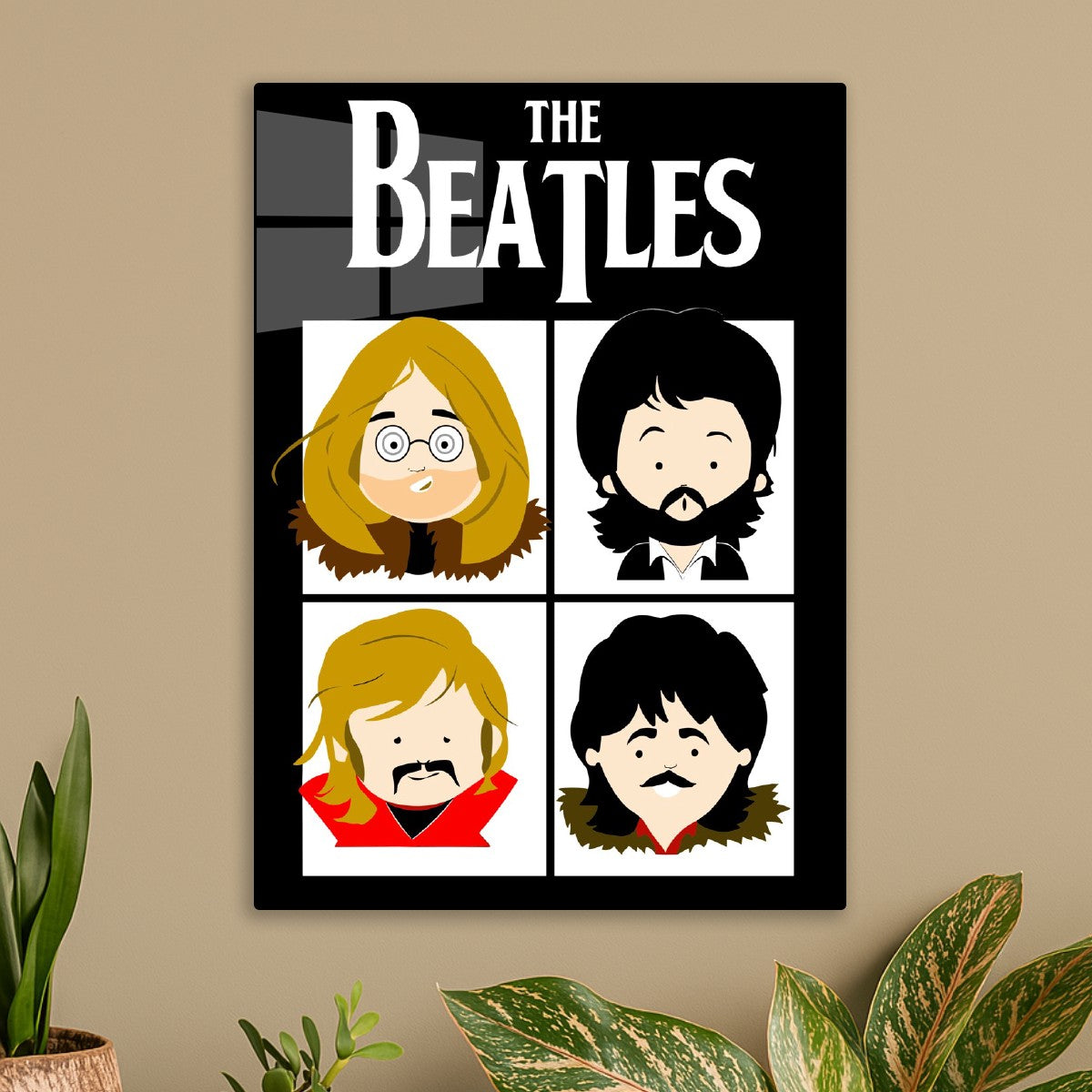 The Beatles Cartoon Illustration
