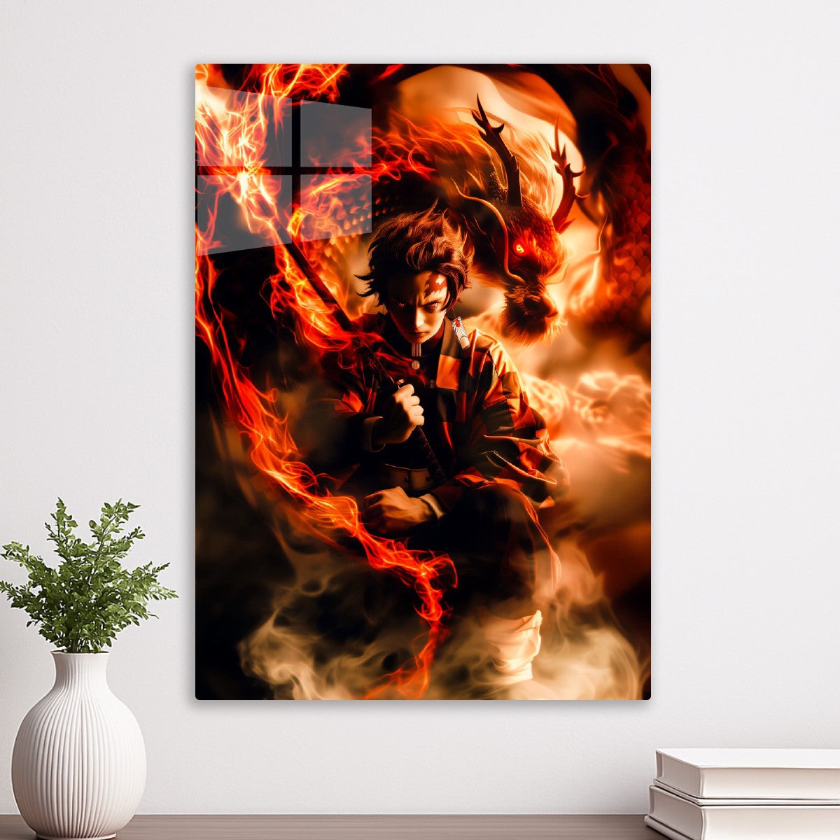 Tanjiro Kamado.Fire Dragon, Demon Slayer 