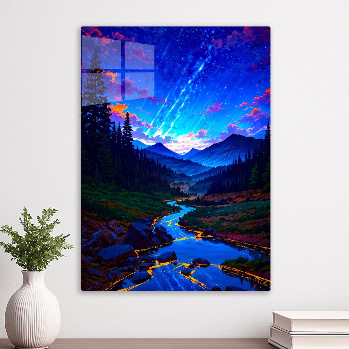 Anime River Under Stars
