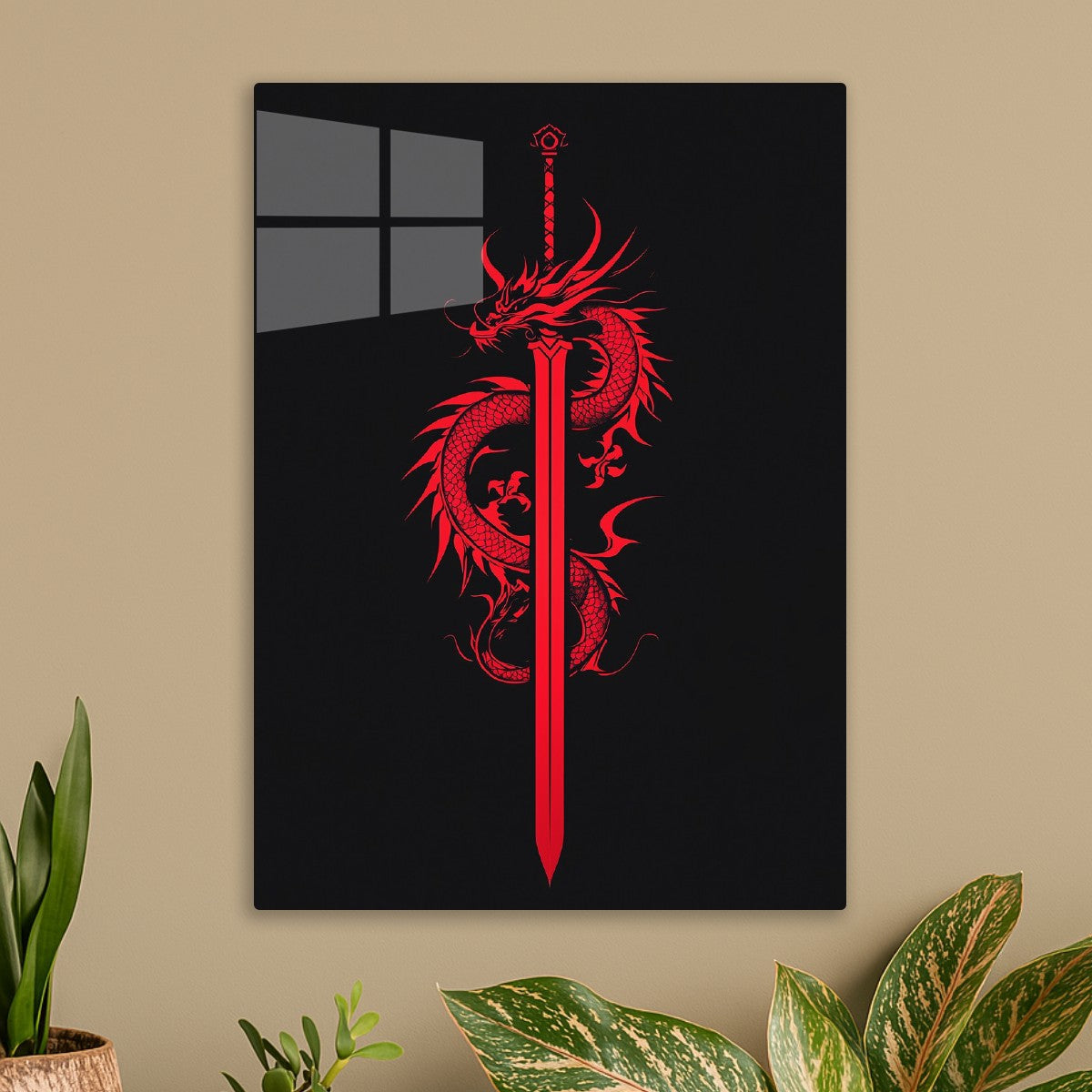 Red Dragon sword art 