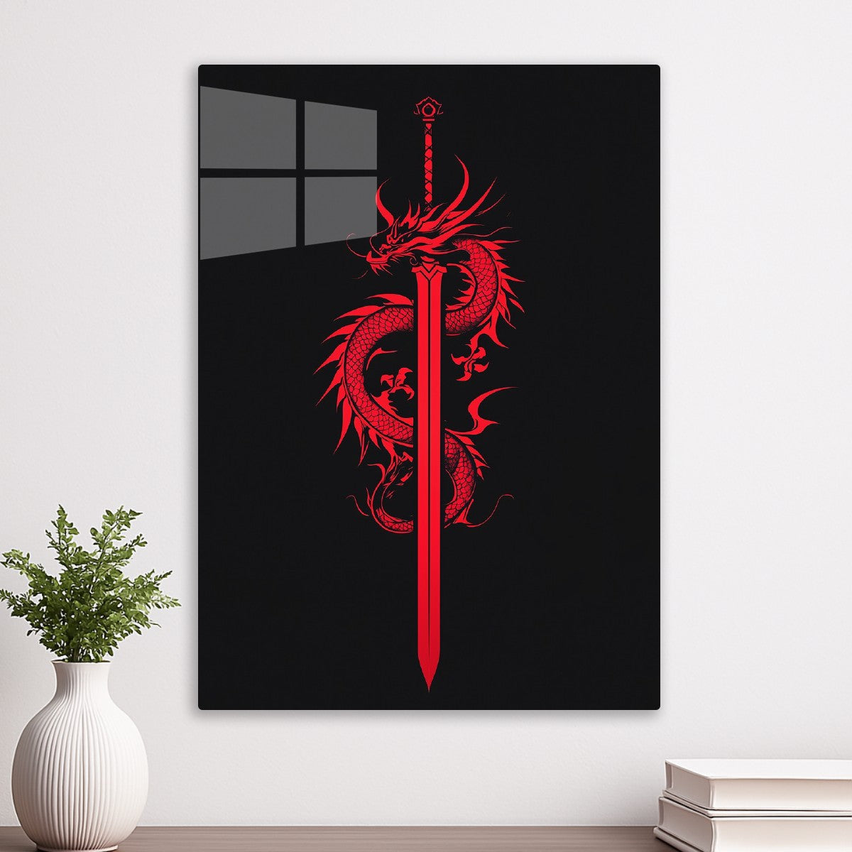 Red Dragon sword art 