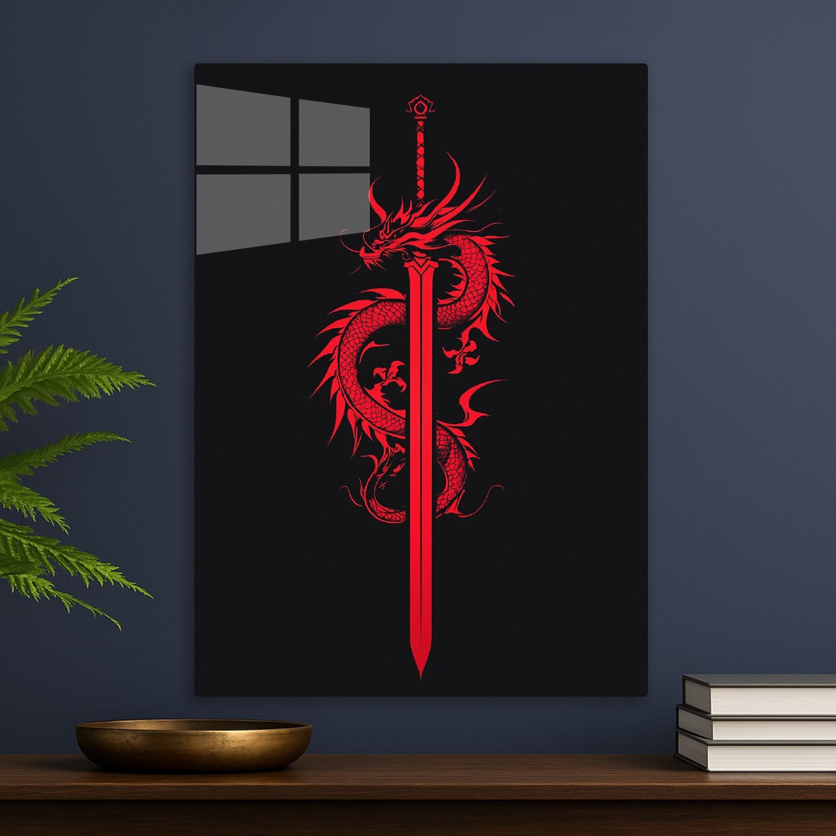 Red Dragon sword art 
