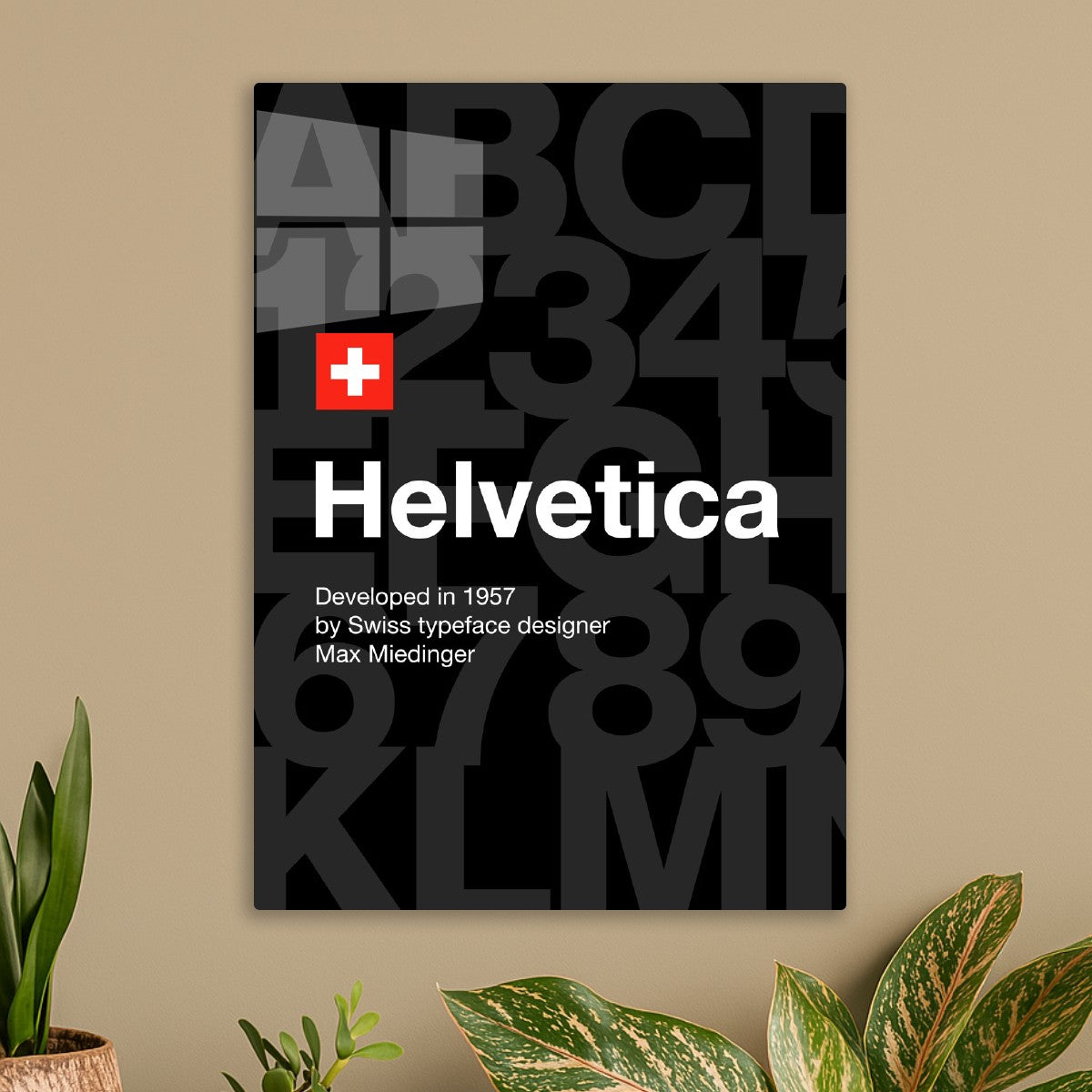 Helvetica font art 1957