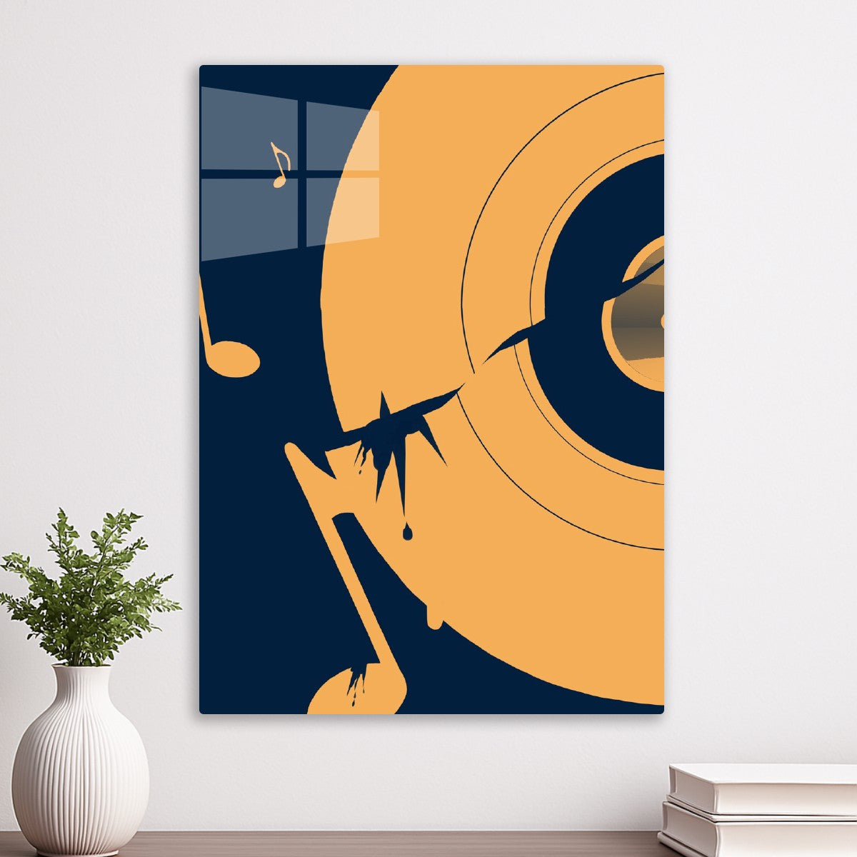 Broken music record 