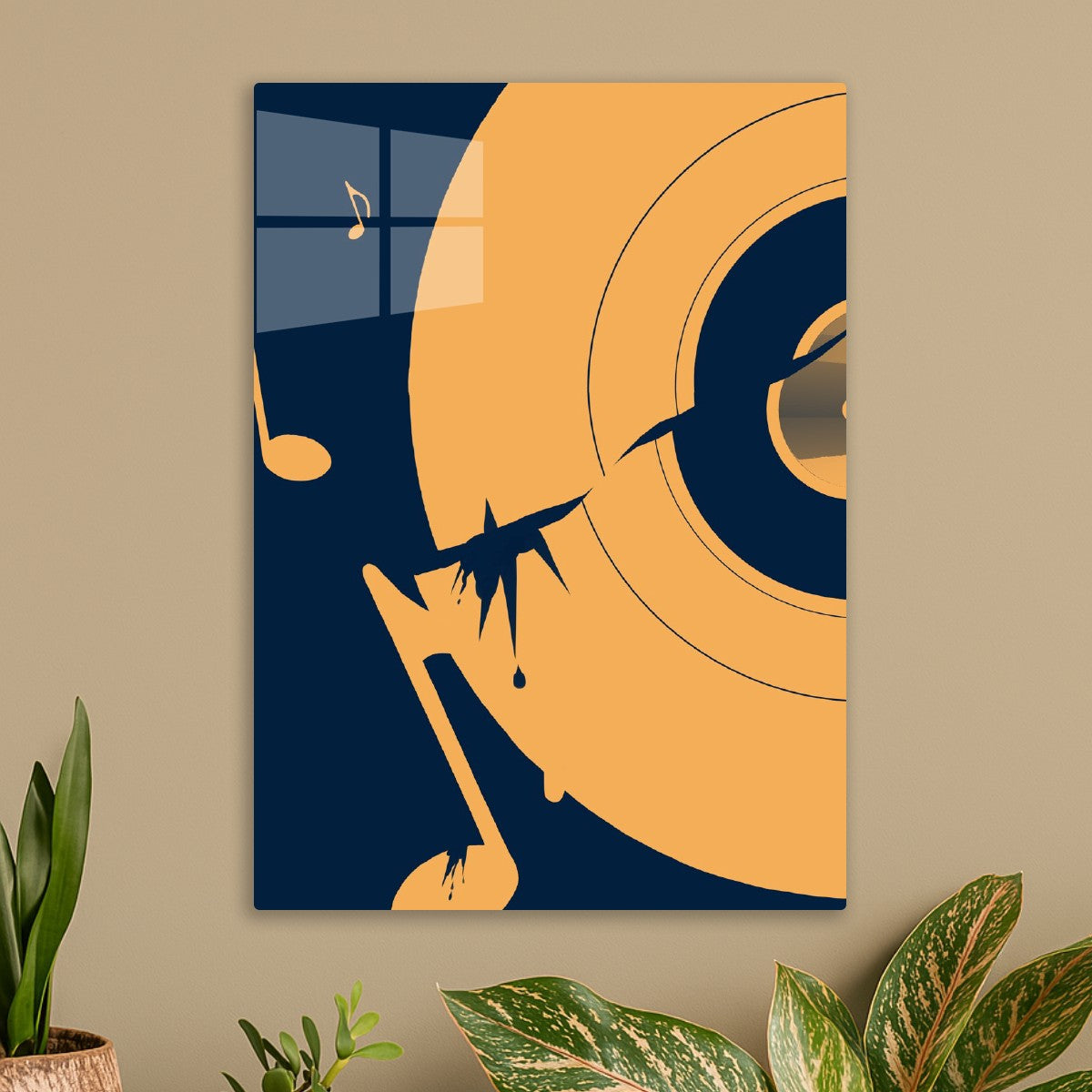 Broken music record 