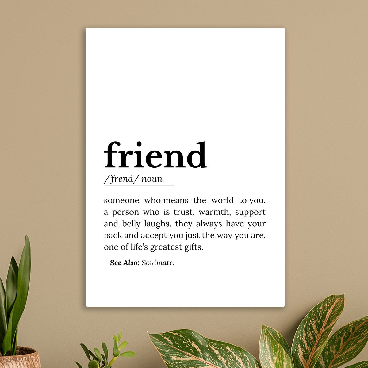Friend Definition Typography