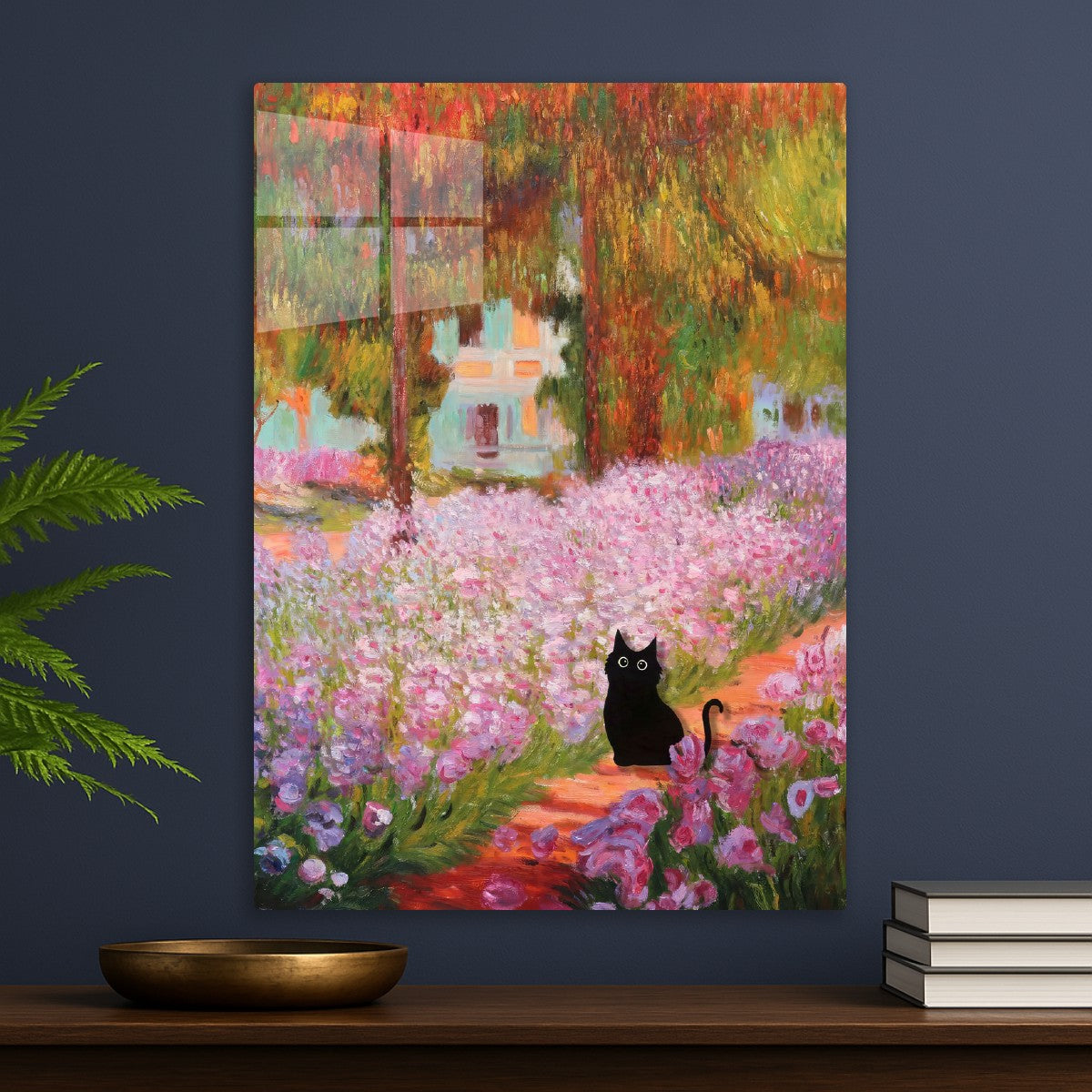 Black cat irises pink