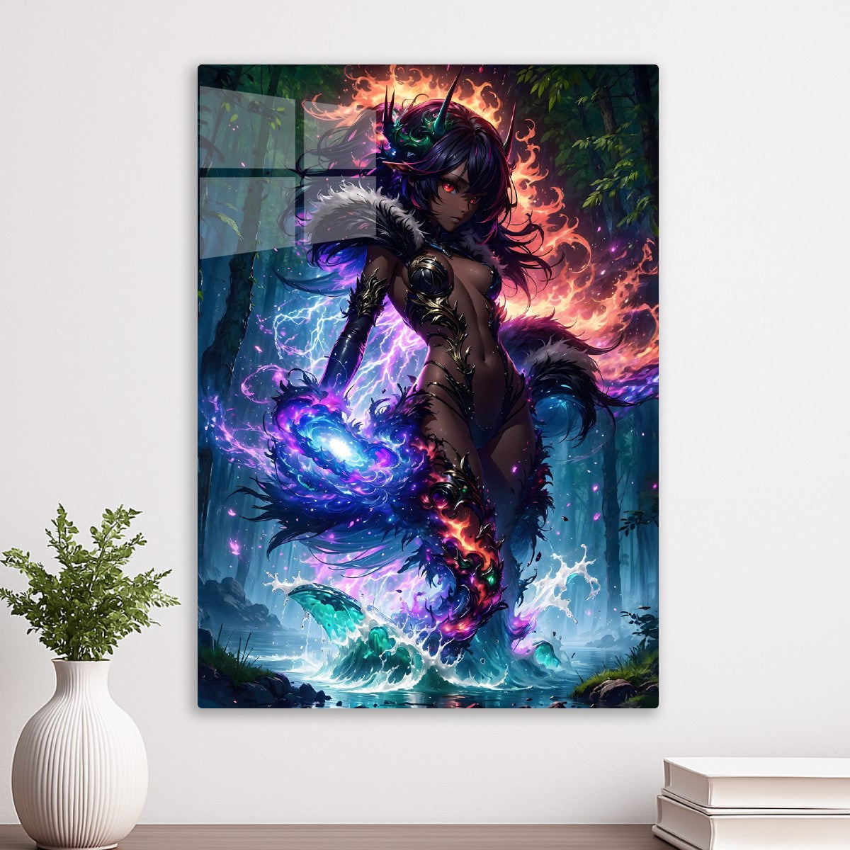 Elemental Sorceress in the Forest