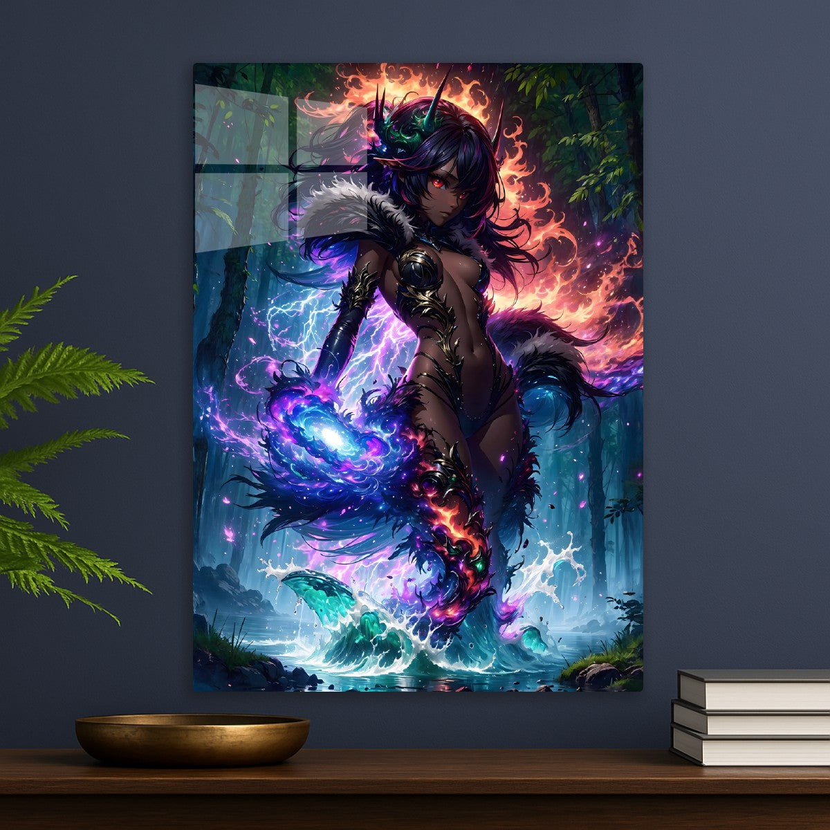 Elemental Sorceress in the Forest