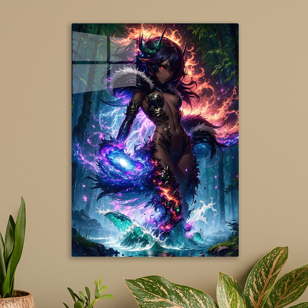 Elemental Sorceress in the Forest
