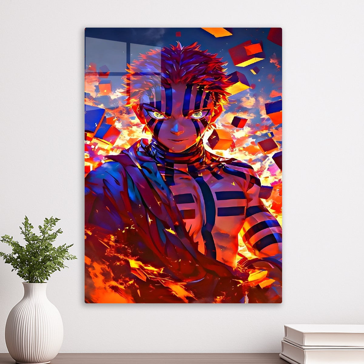 Akaza Fiery Dynamic Scene, Demon Slayer Kimetsu no Yaiba