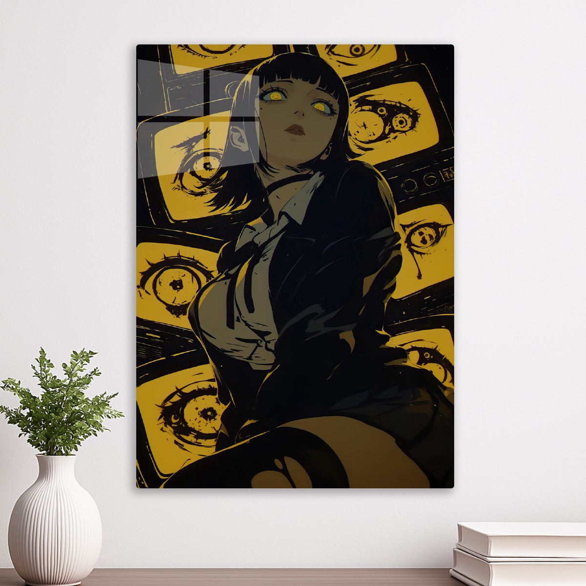 Anime Girl with Glowing Eyes