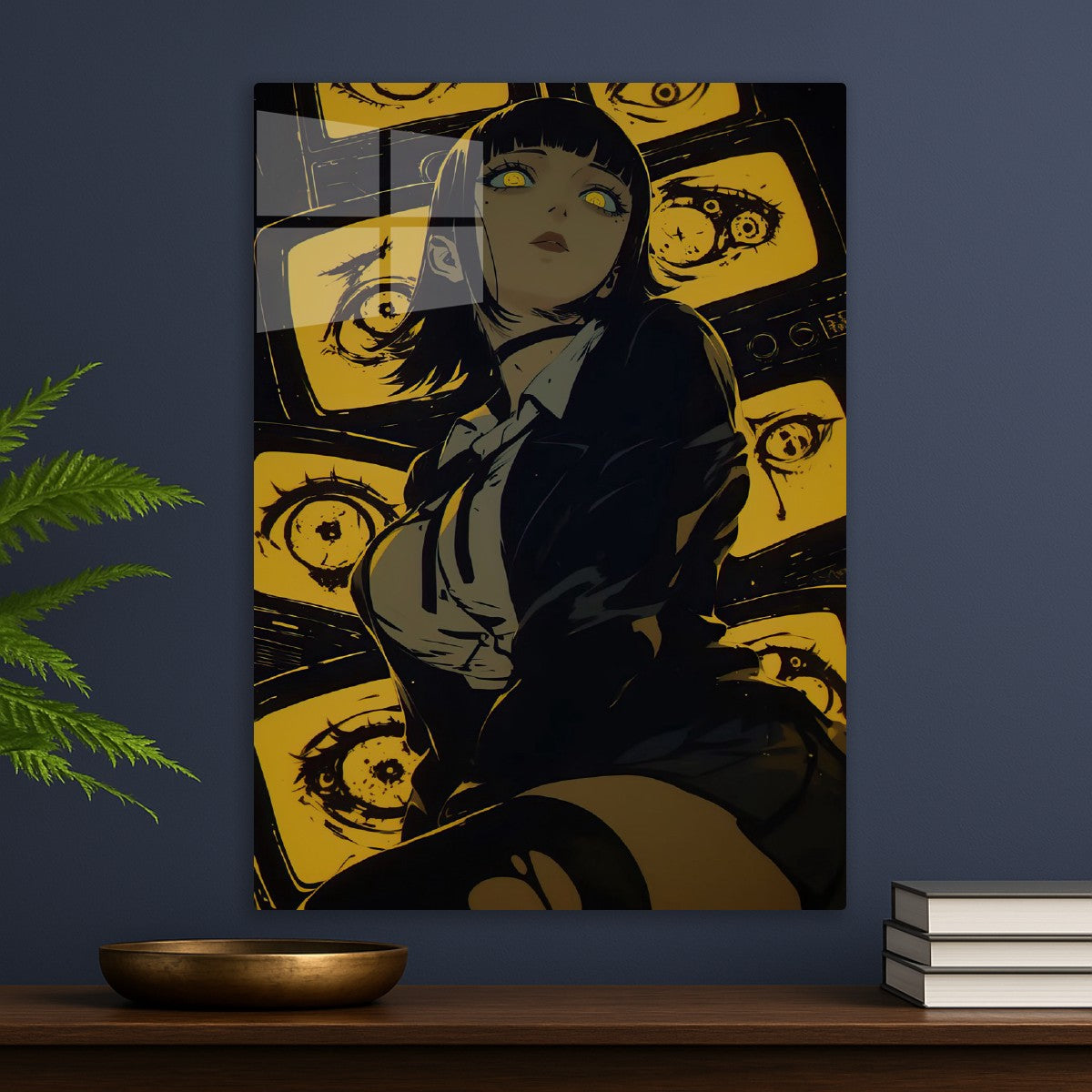 Anime Girl with Glowing Eyes