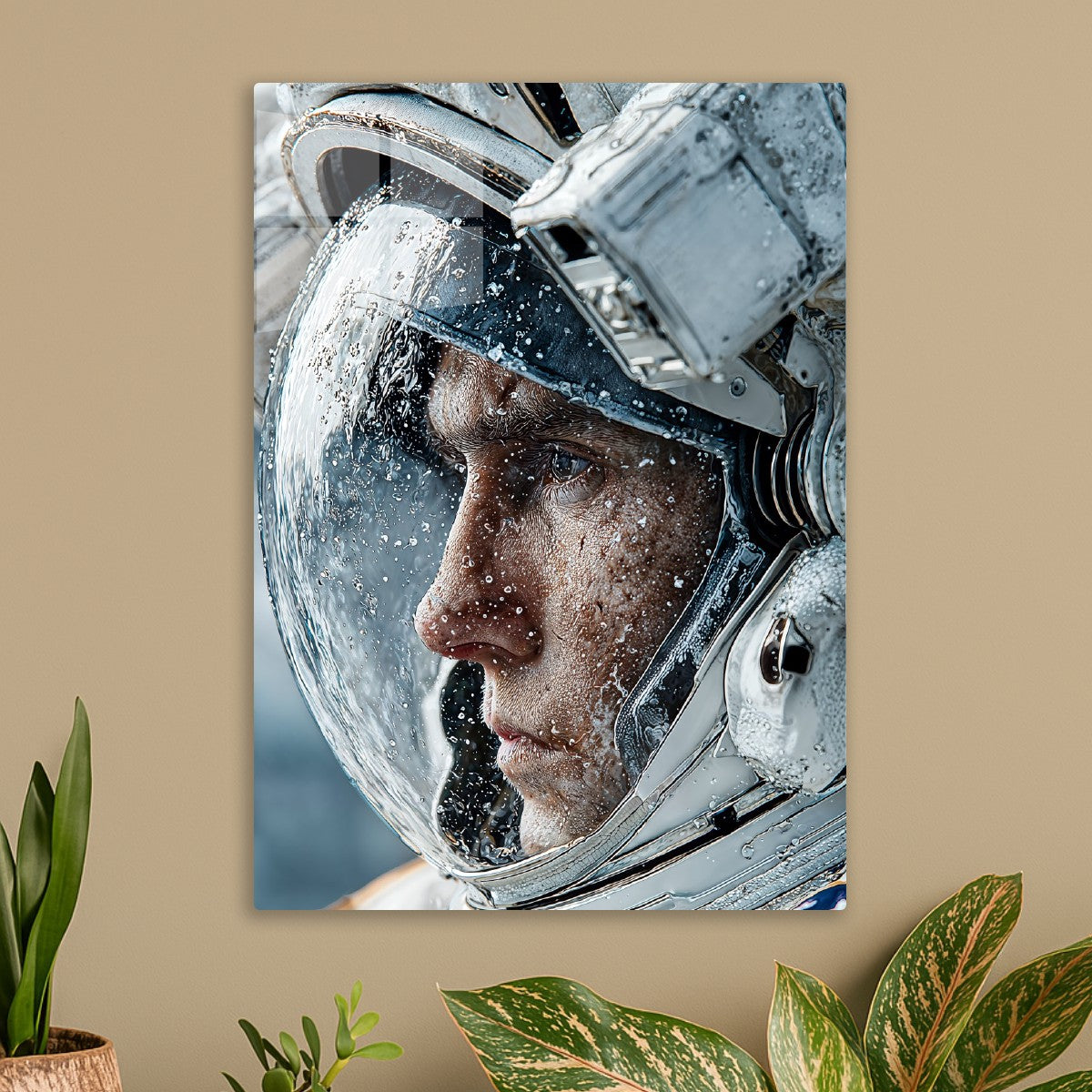 Icy-Veiled Astronaut Portrait