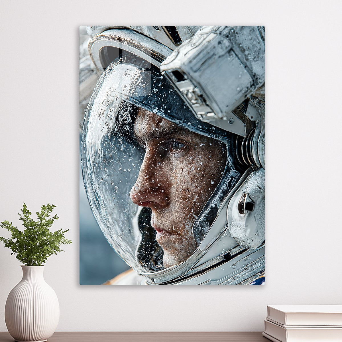 Icy-Veiled Astronaut Portrait