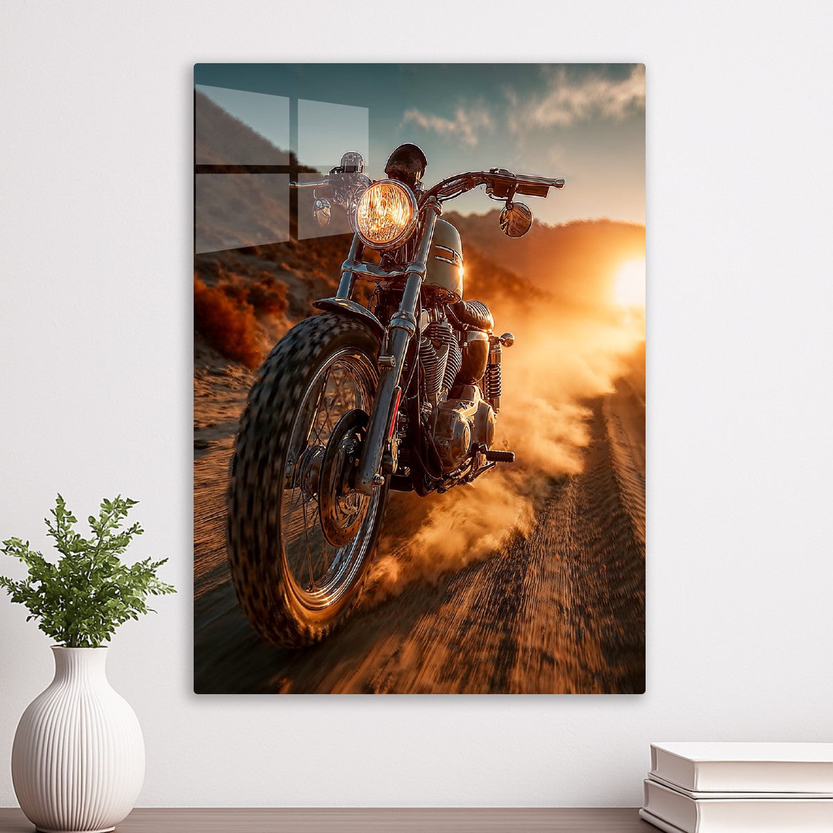 Dust-Trail Vintage Moto Sunset