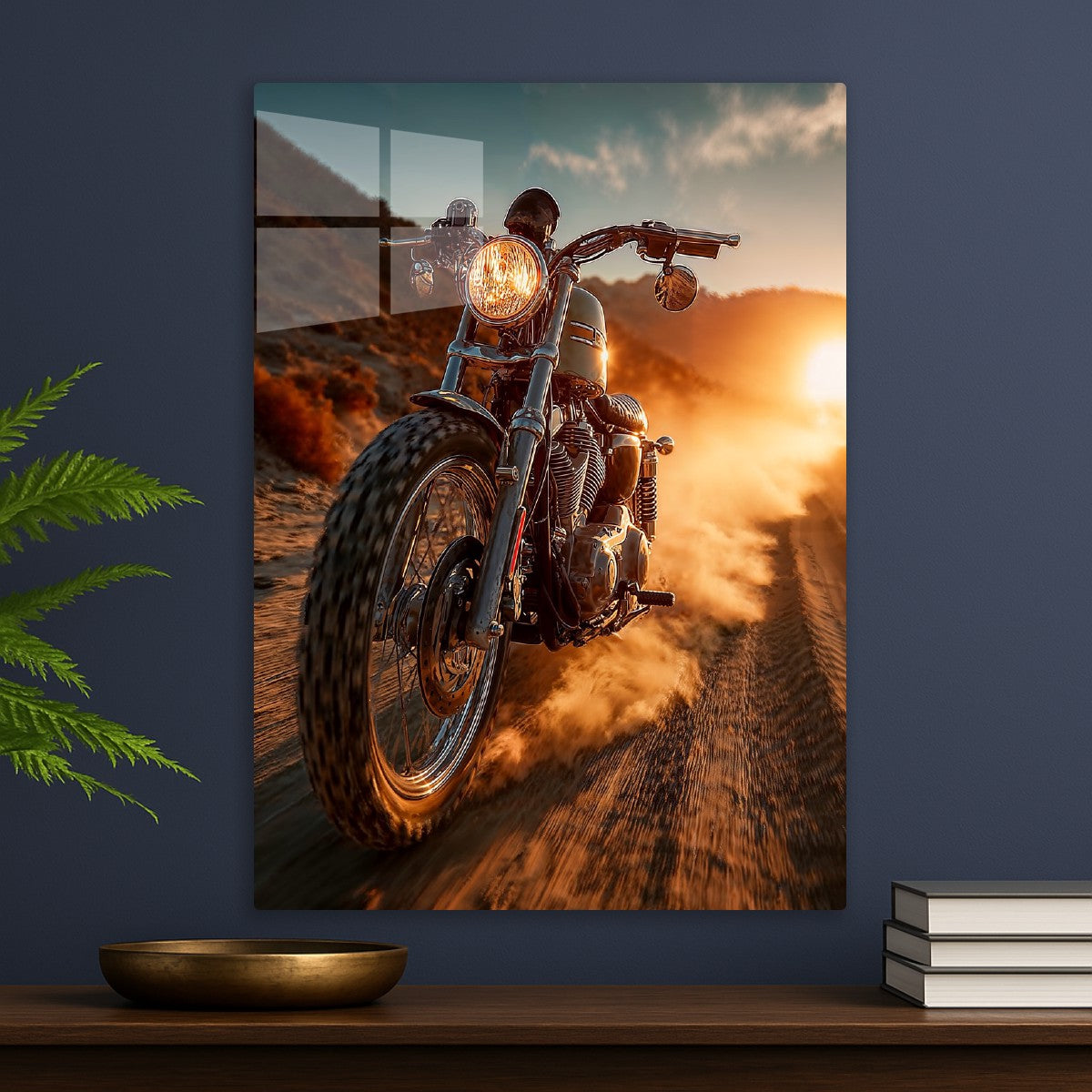 Dust-Trail Vintage Moto Sunset