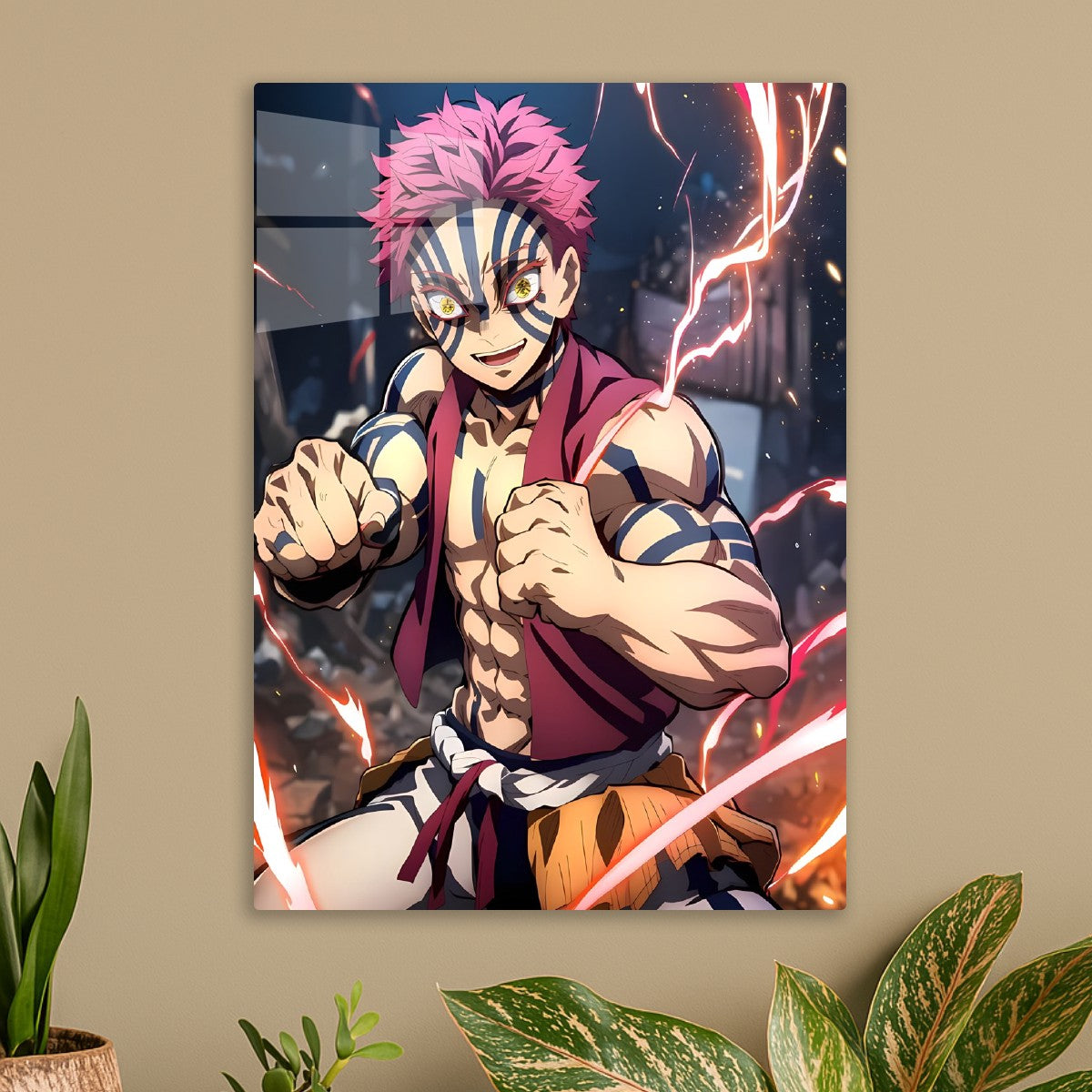 Akaza Dynamic Action Pose, Demon Slayer Kimetsu no Yaiba
