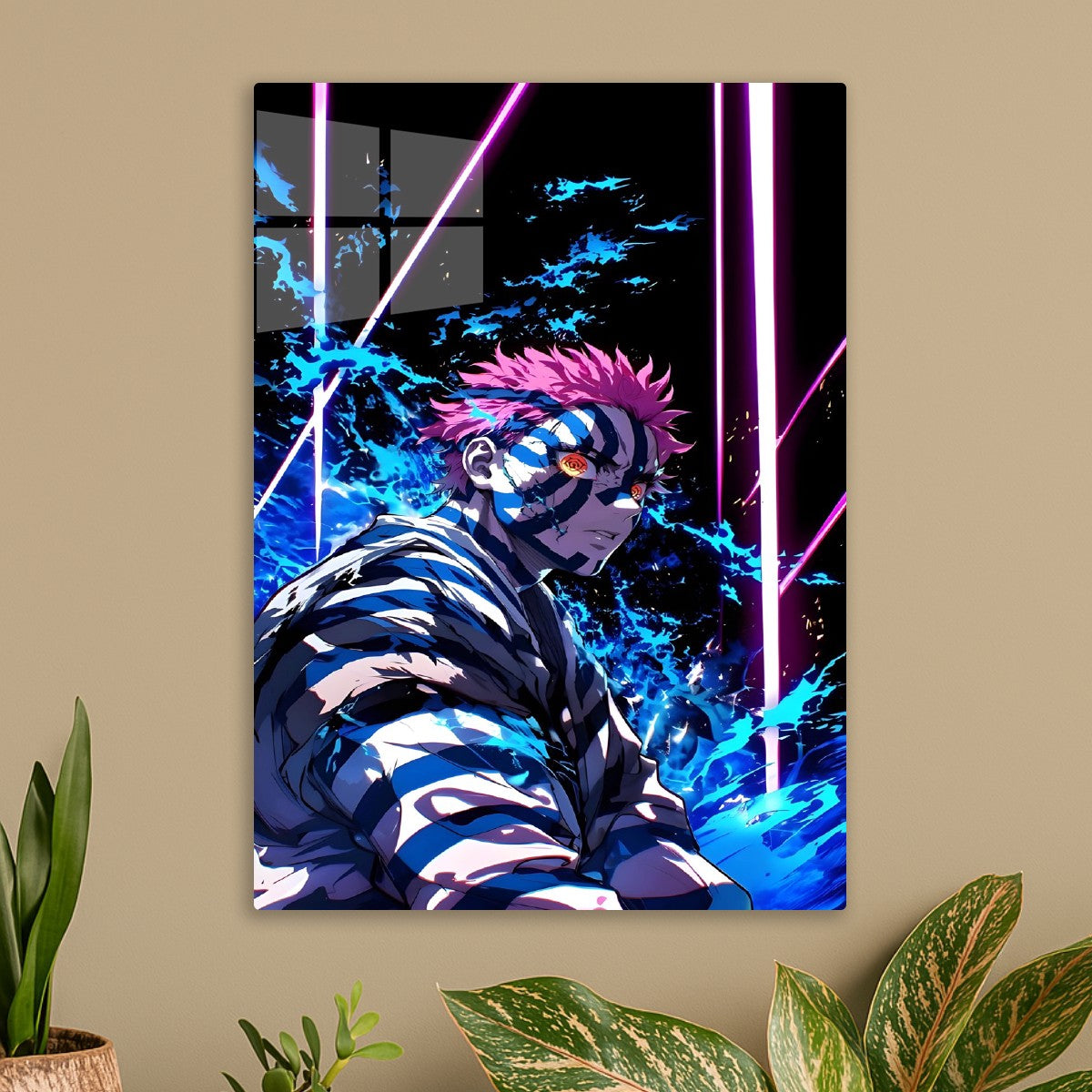Akaza Neon Blue Energy Power, Demon Slayer Kimetsu no Yaiba