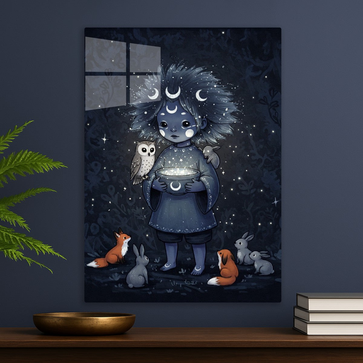Starlit Child in Forest Glow