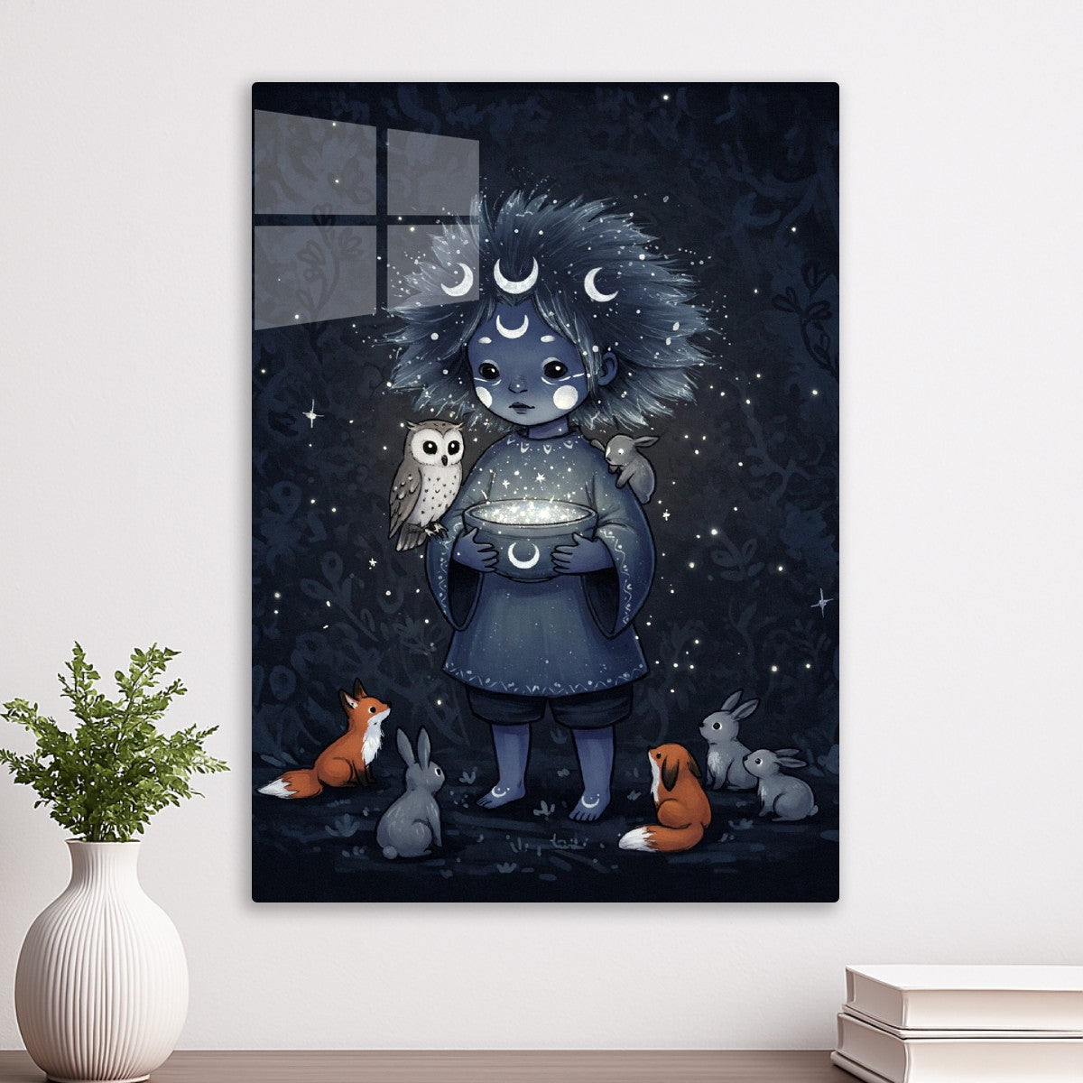 Starlit Child in Forest Glow