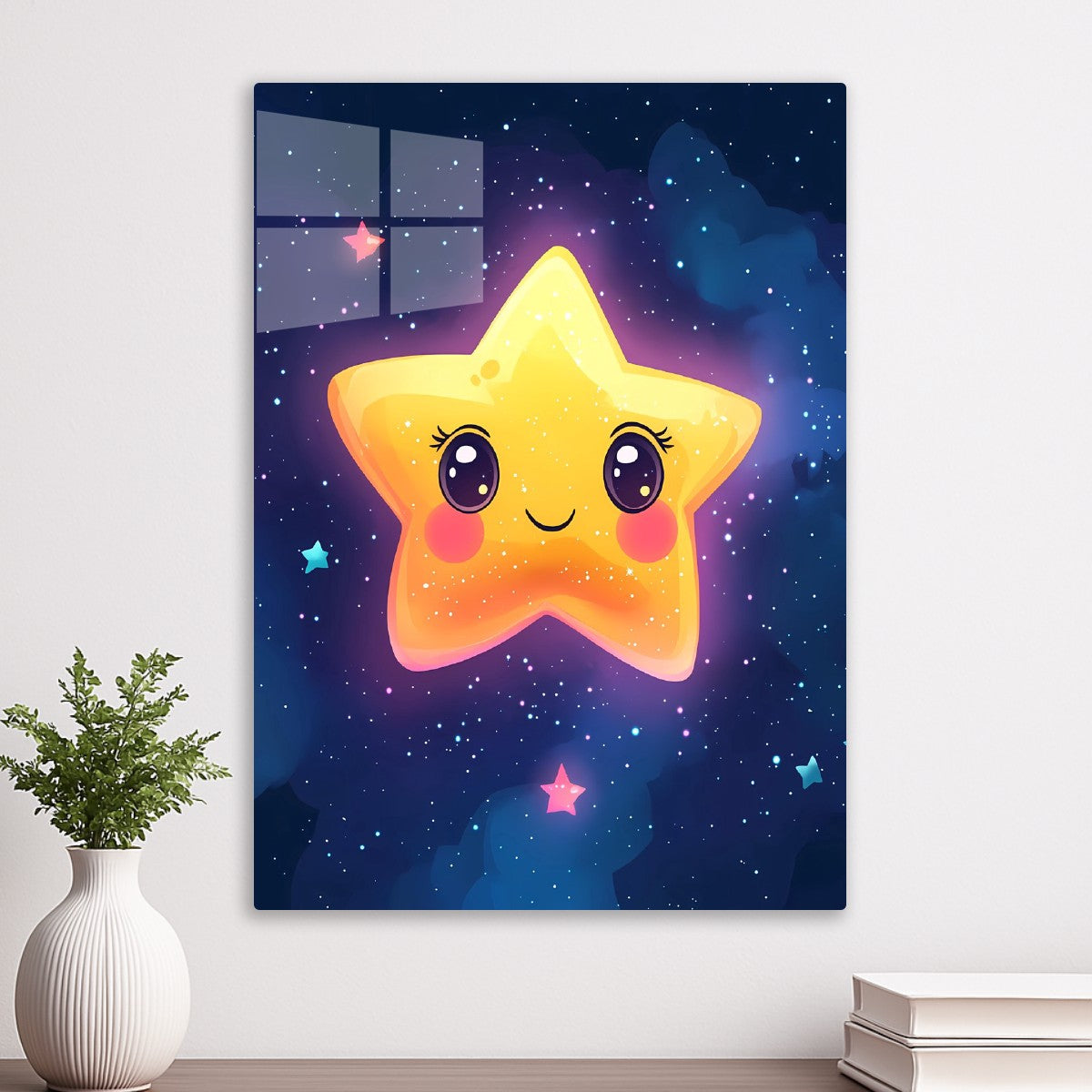 Cosmic Star in a Dreamy Night.