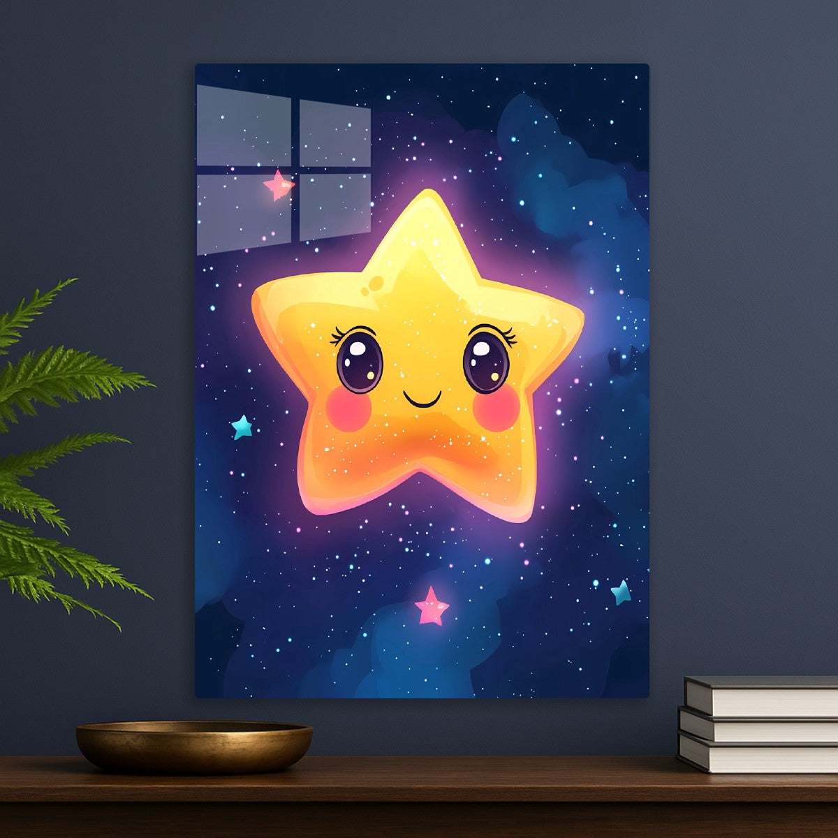 Cosmic Star in a Dreamy Night.