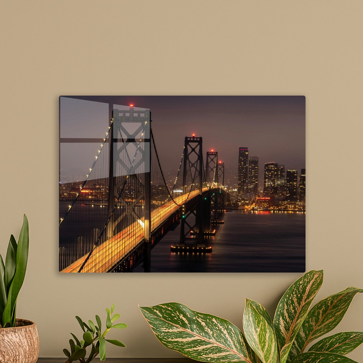 Bridge night sky view 