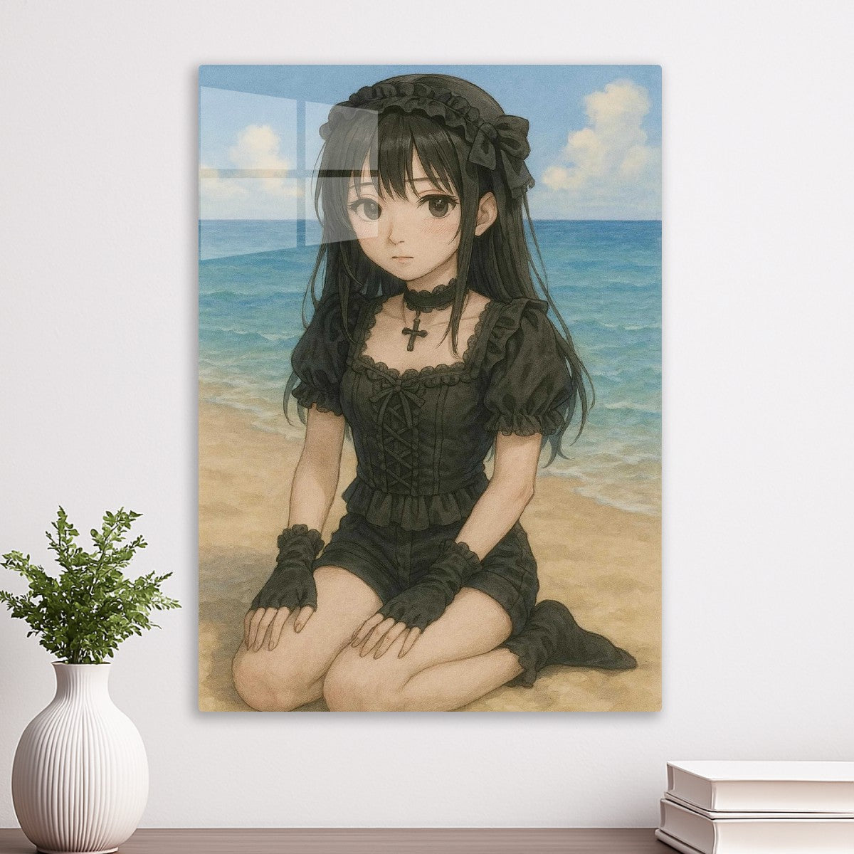 Goth Girl at the Beach