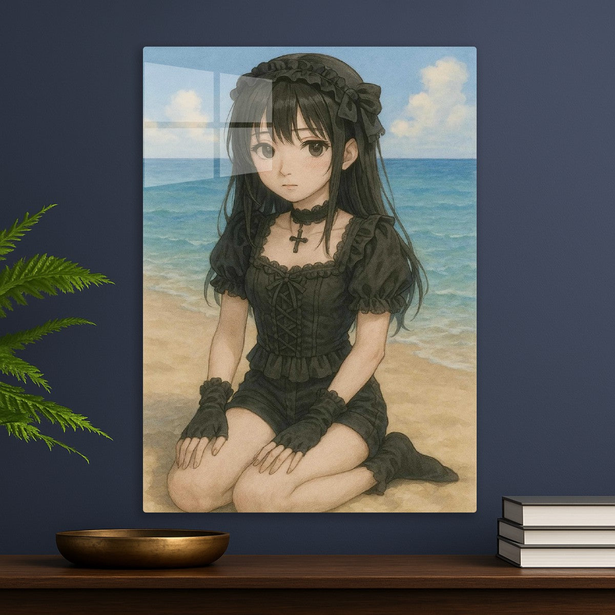 Goth Girl at the Beach