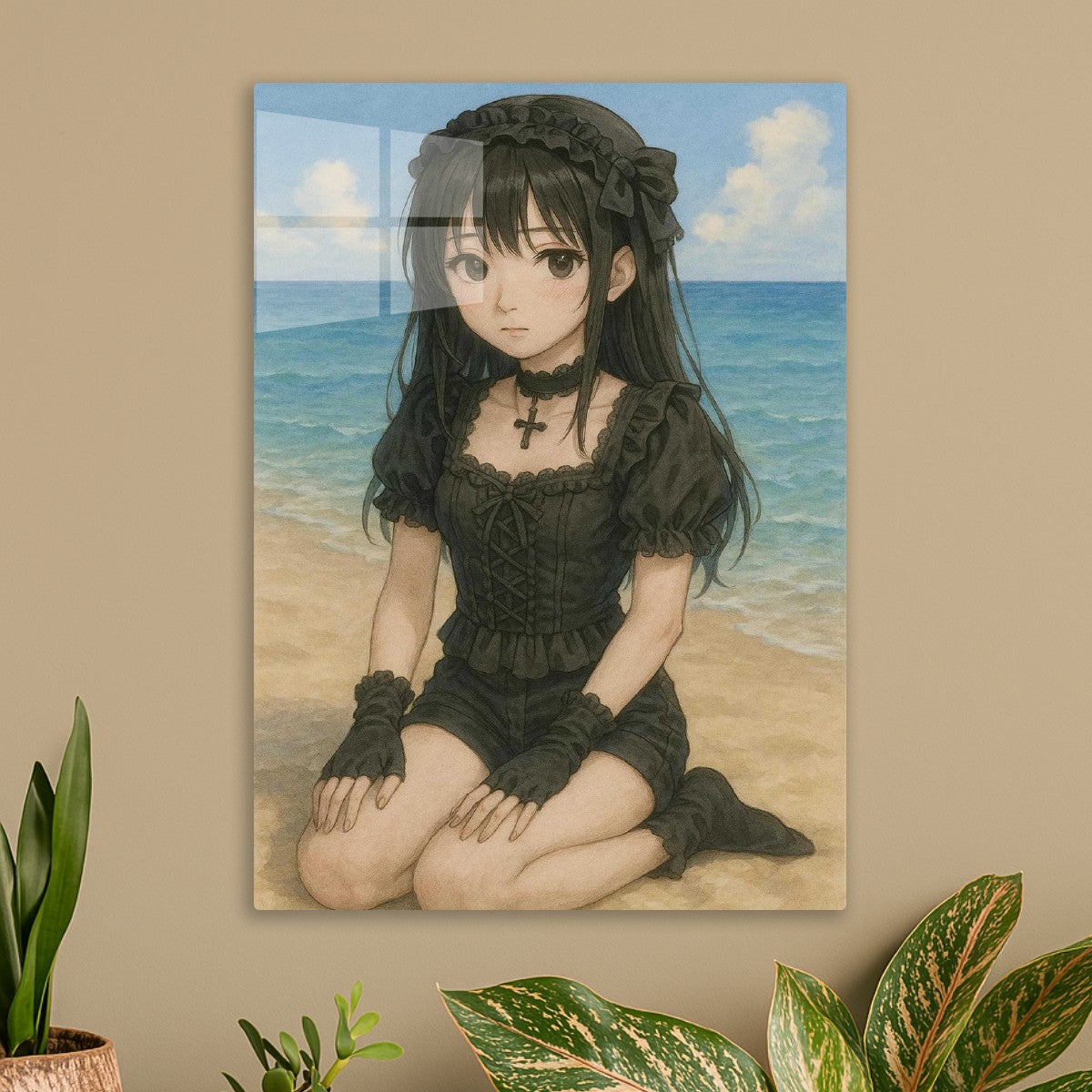 Goth Girl at the Beach