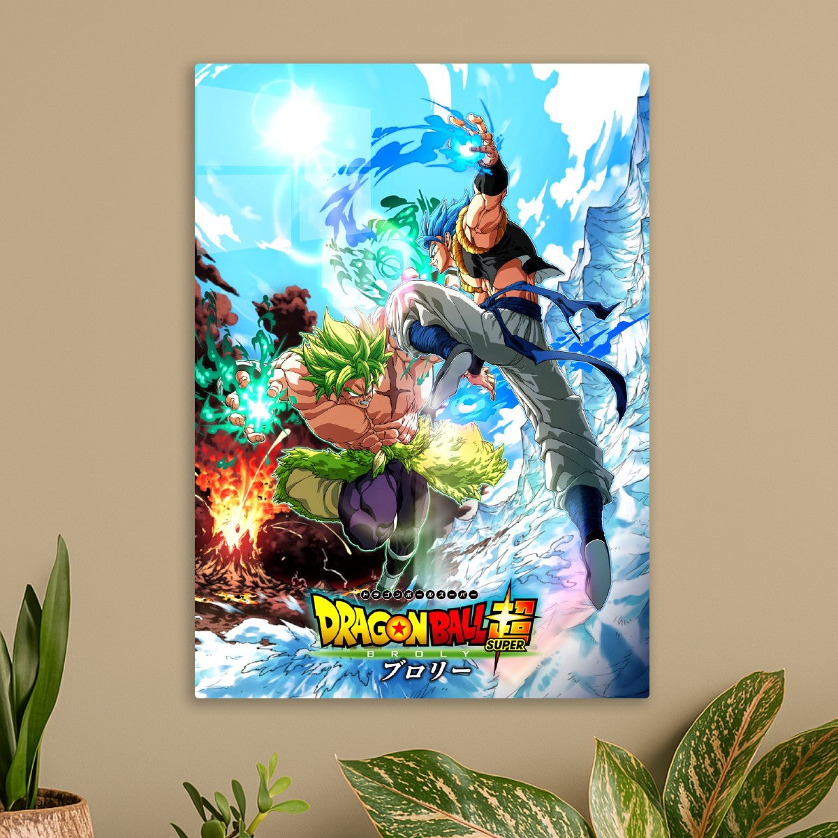 gogeta blue vs broly green, Dragon ball