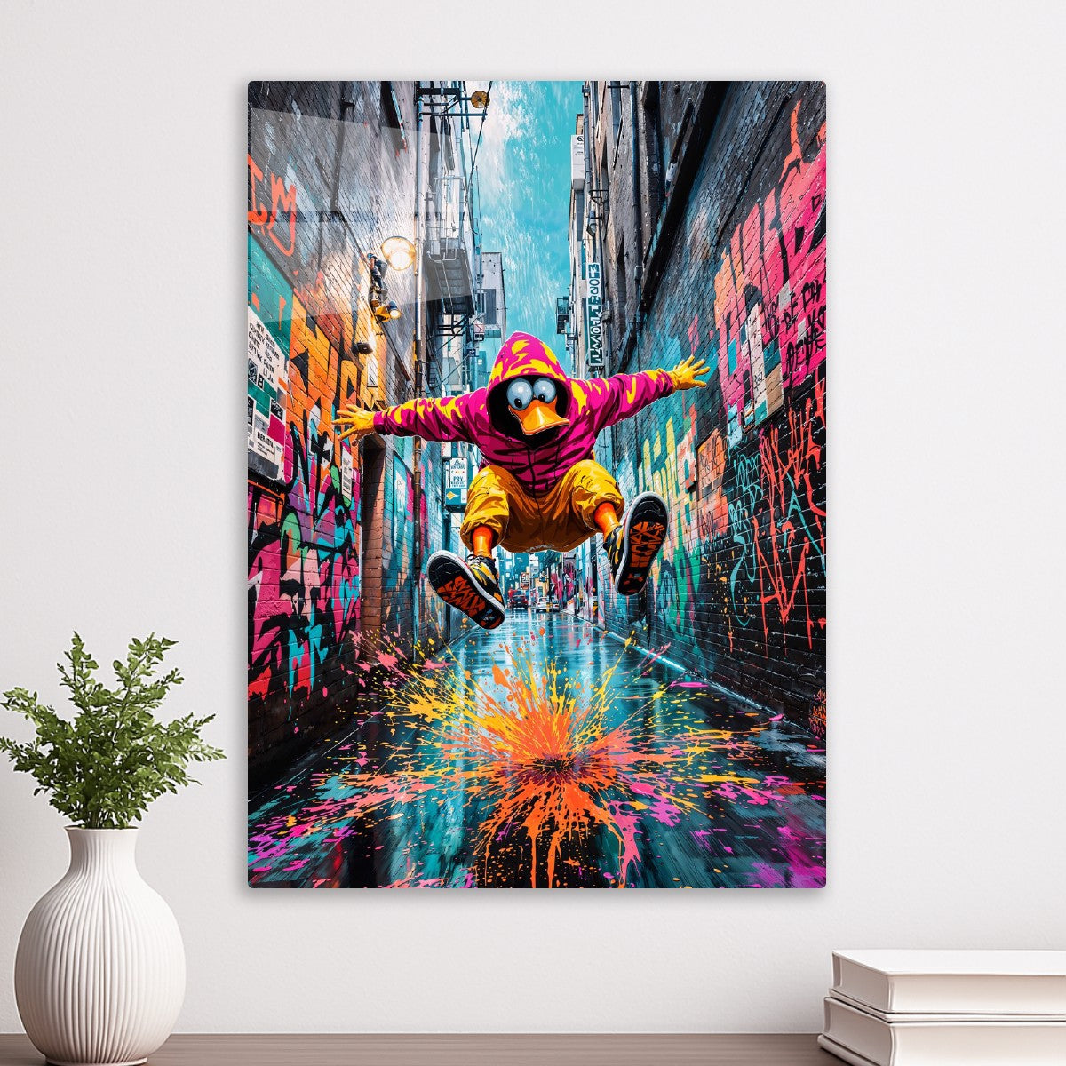 Graffiti Duck: Neon Alley Jump