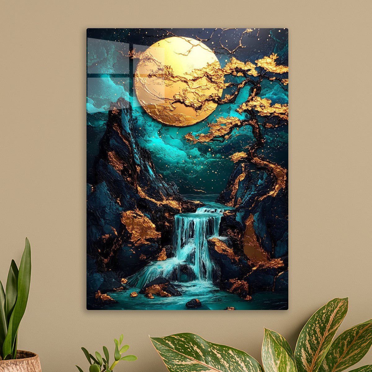 Moonlit Cascade