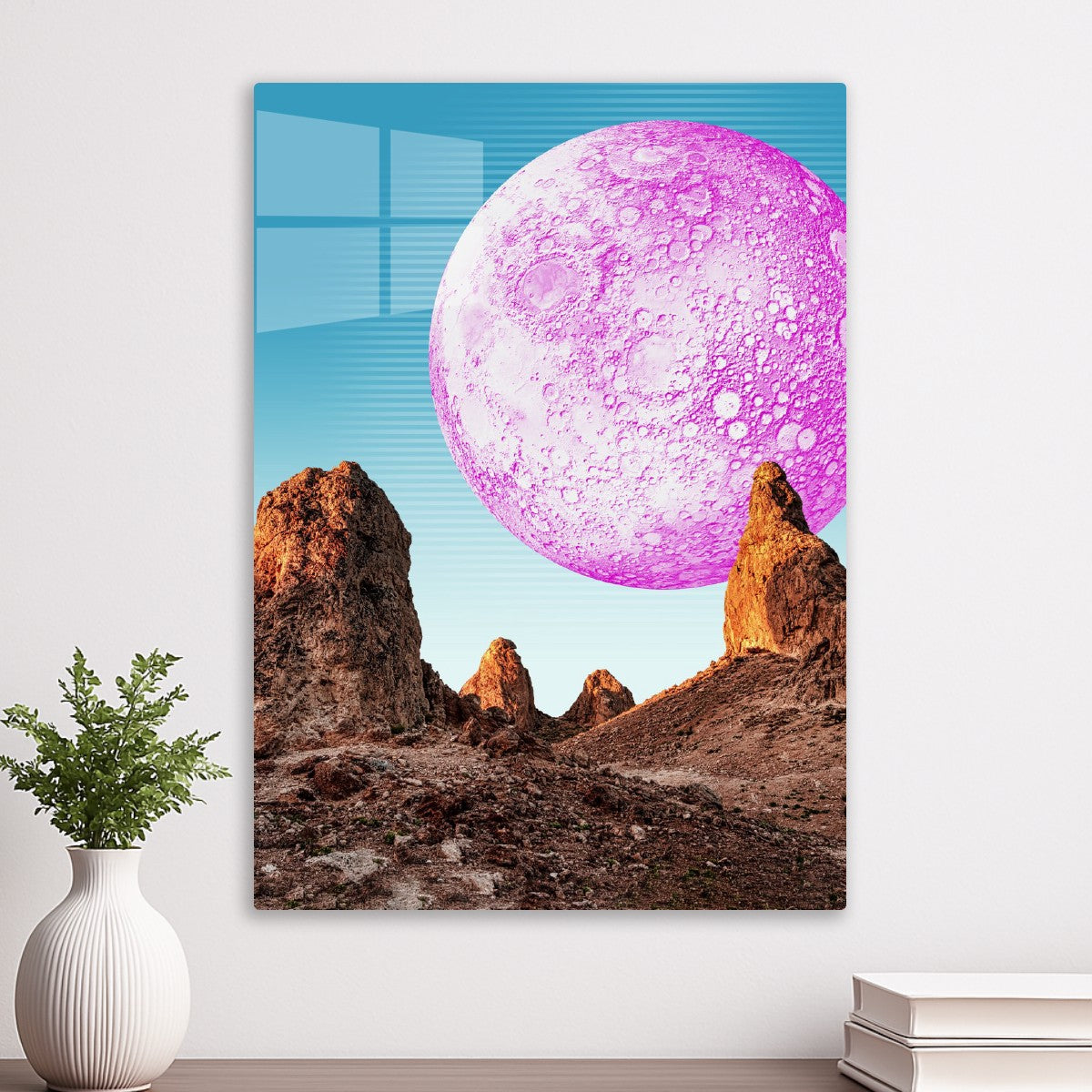 Synthwave Moon & Grand Canyon