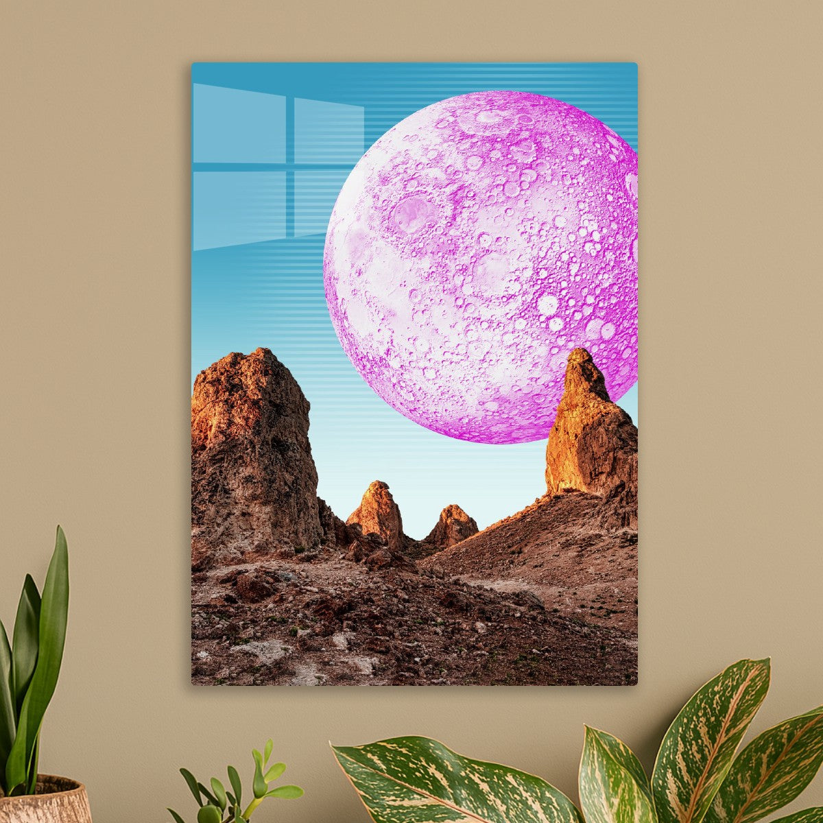 Synthwave Moon & Grand Canyon