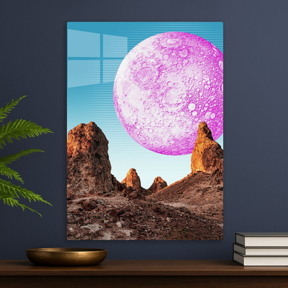 Synthwave Moon & Grand Canyon