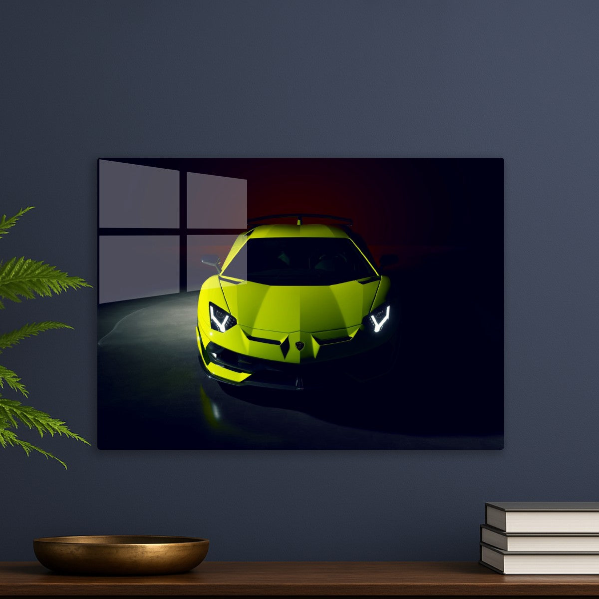 Green Lamborghini car