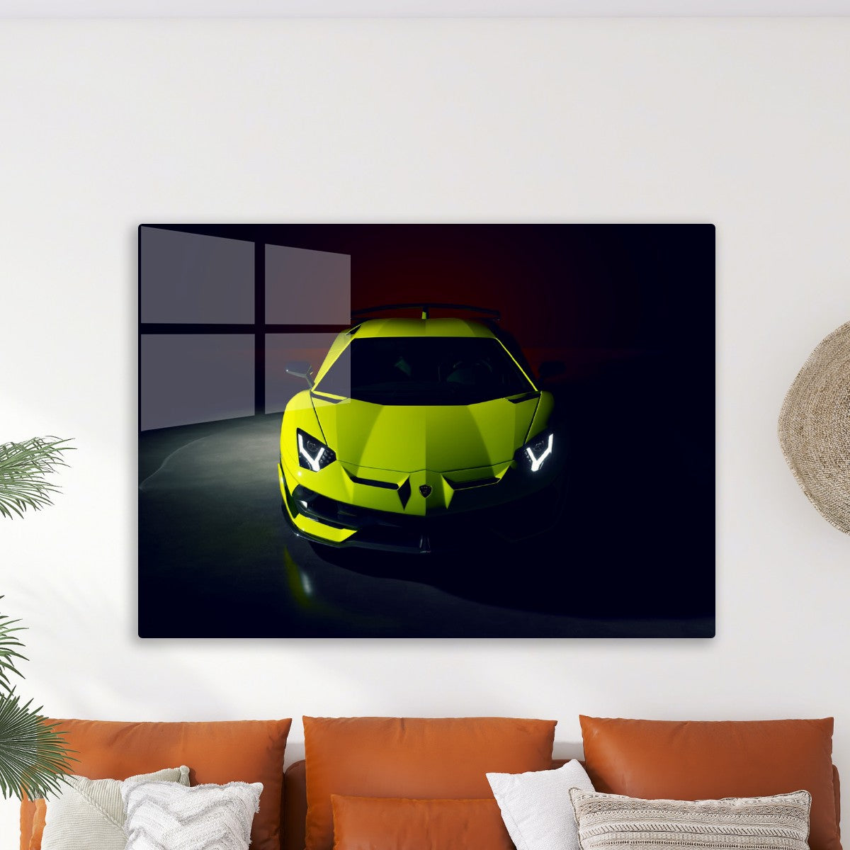 Green Lamborghini car