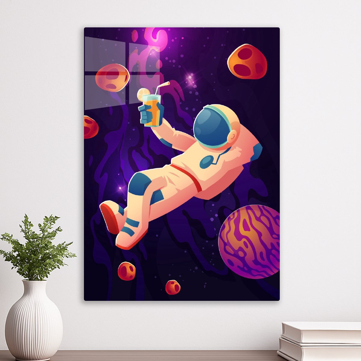 Relaxing astronaut & cocktail
