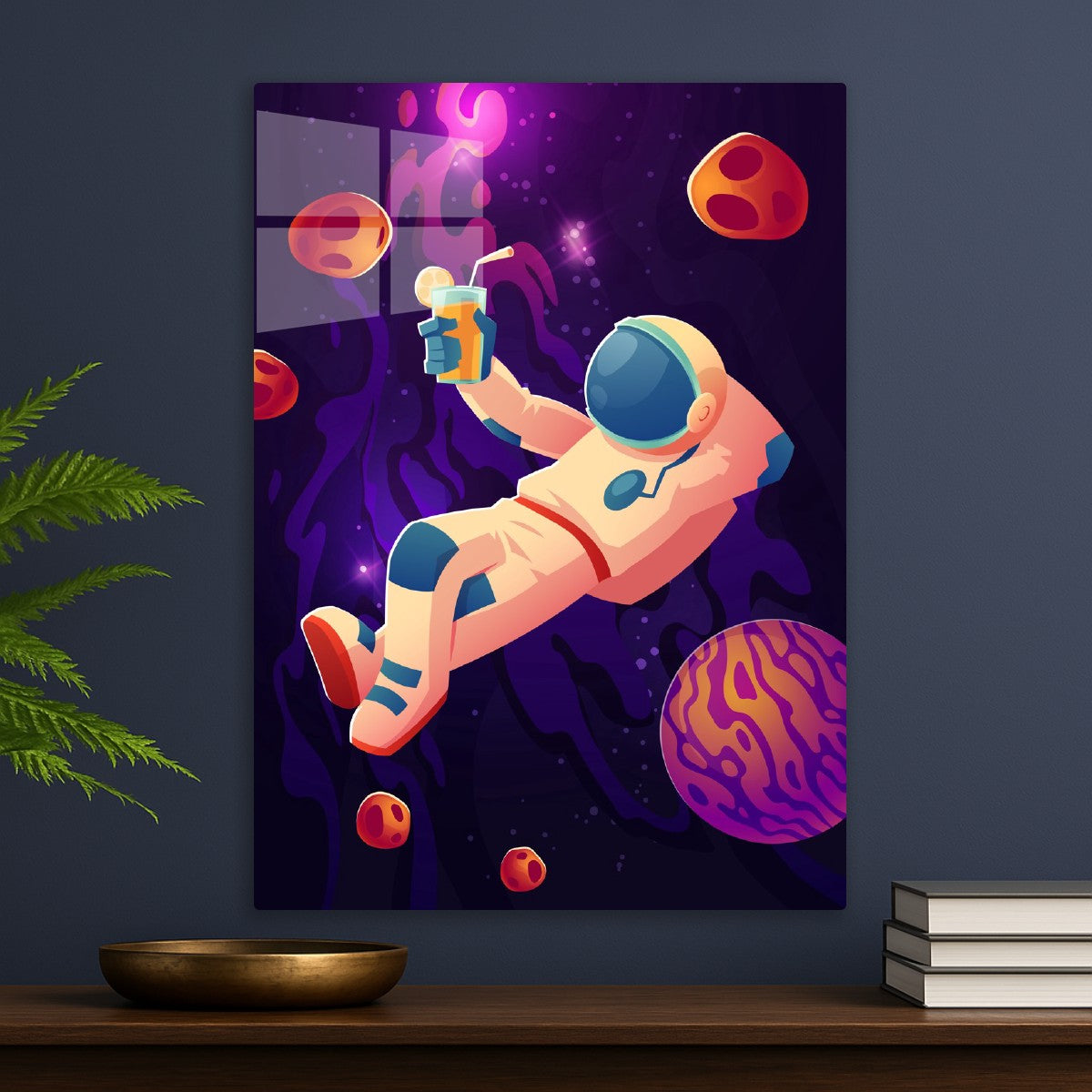 Relaxing astronaut & cocktail