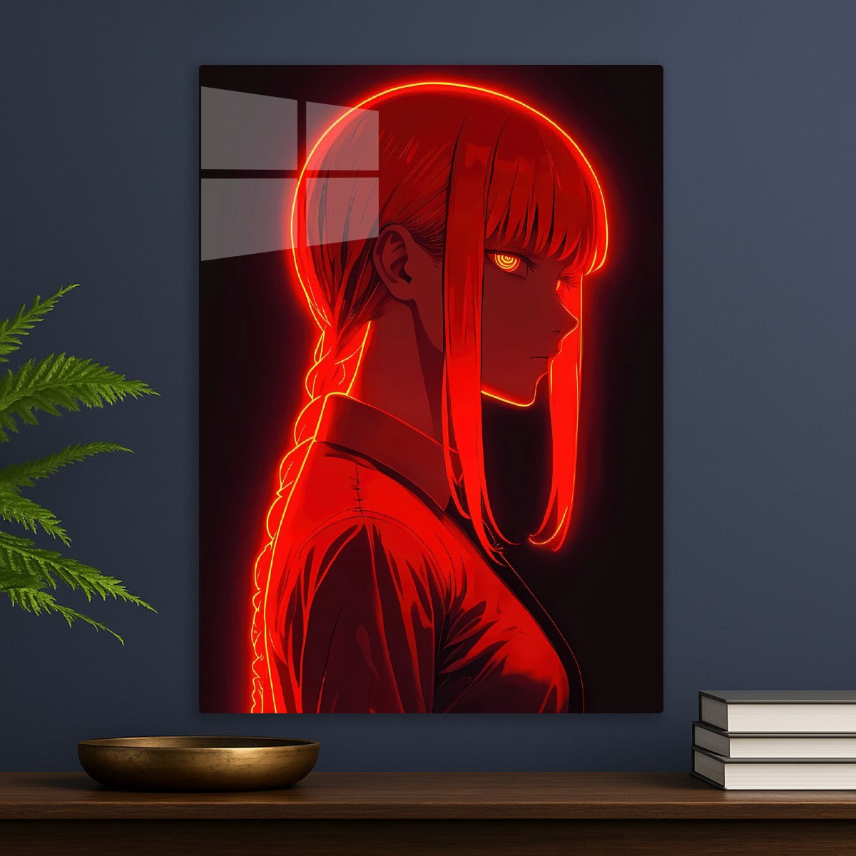 Makima Red Glow Portrait, Chainsaw man