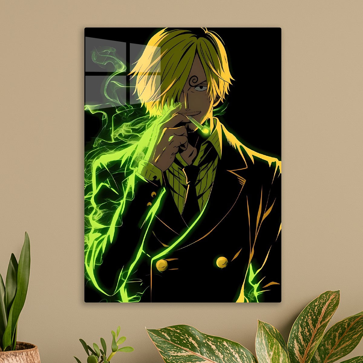 Sanji Green Flame Aura, One Piece