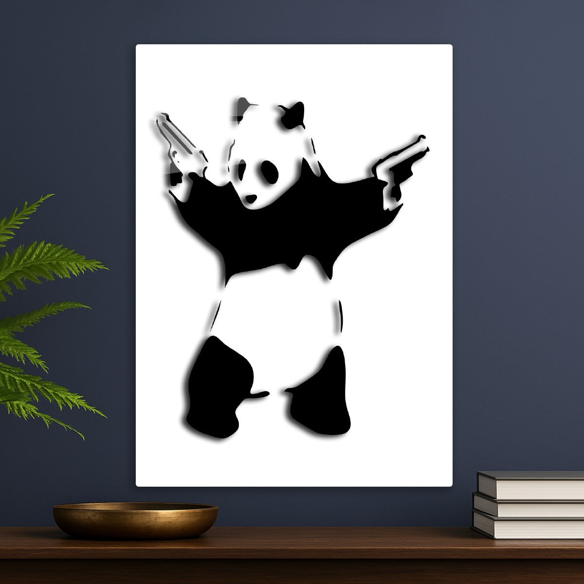 Panda with Handguns cute