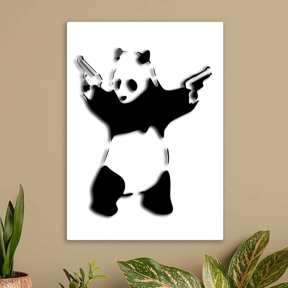 Panda with Handguns cute